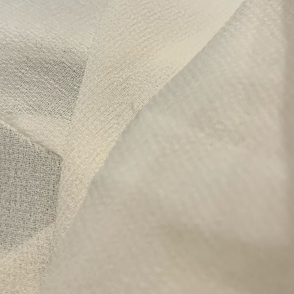 Sheer Short Sleeve Button-Front Drop-Shoulder Shirt NWOT - Picture 15 of 15